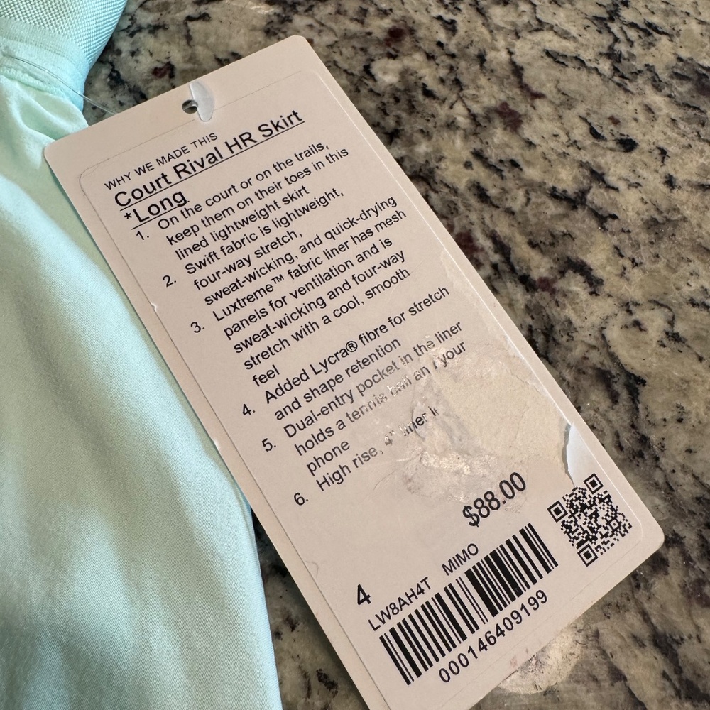 NWT Lululemon Court Rival High-Rise Skirt *Long - Picture 4 of 4